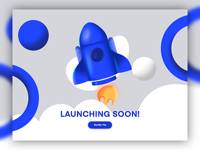 Launching Soon 3d illustration coming soon graphic design header illustration web design