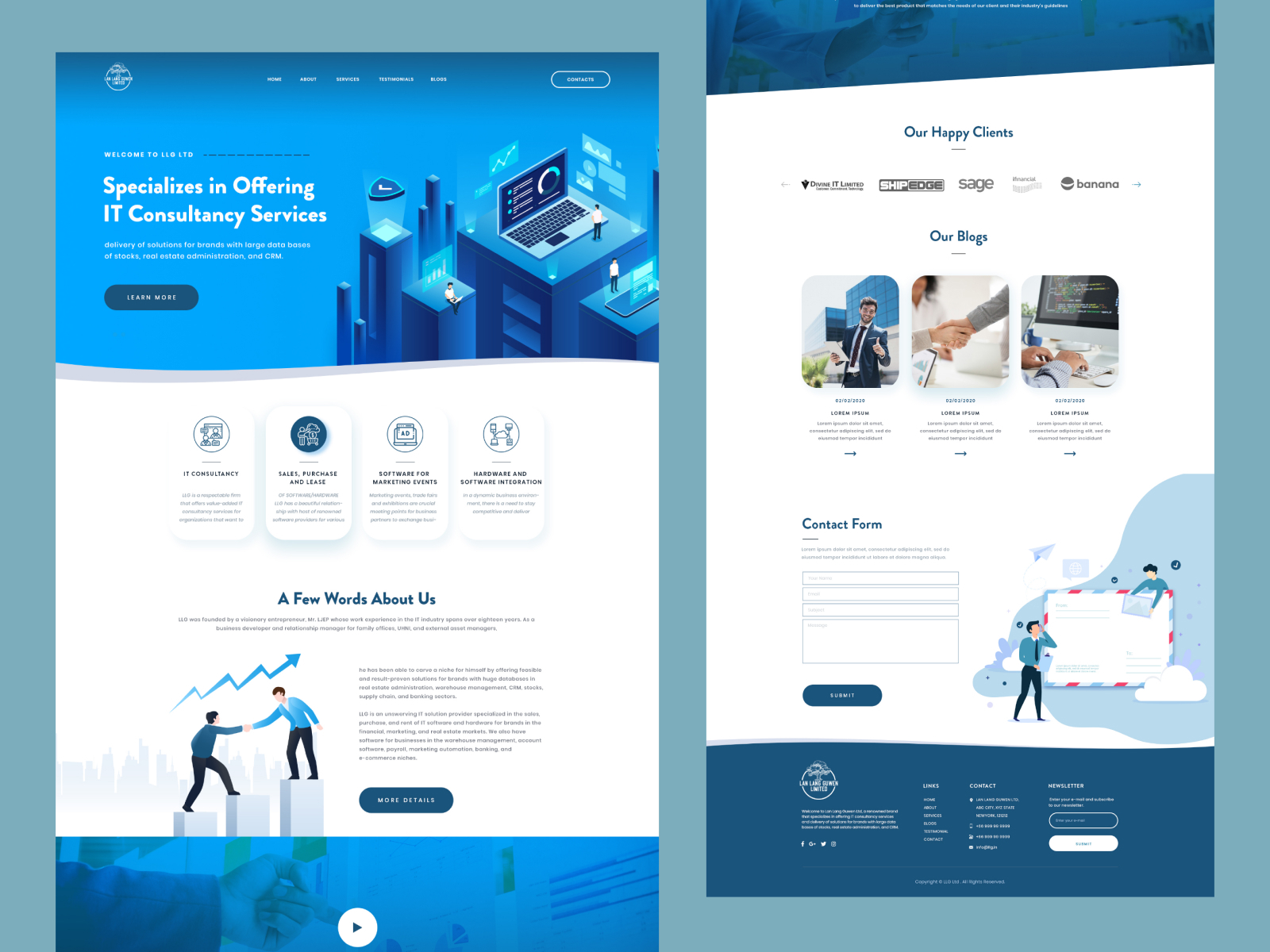 Web ui/ux for IT Consulting Services by Coderzbar on Dribbble