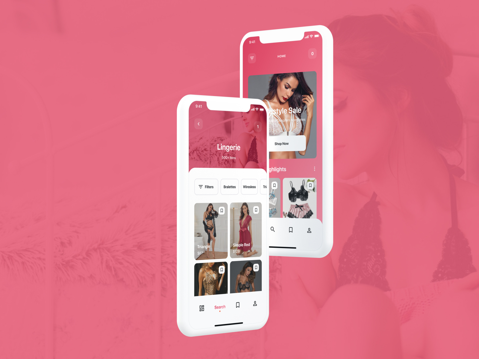 Lingerie App Design designs themes templates and downloadable