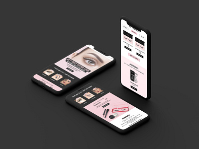 Mobile View of Eyelashes Screen ecommerce app mobile app mobile app design
