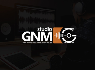 Logo for GNM Studio logo design music logo