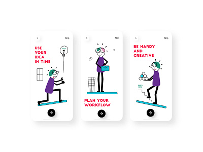 Illustrations of workflows app application clean colours design flat illustration minimal screen ui user flow ux vector