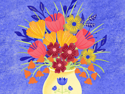 Vase floral flowers illustration ipad procreatebegginers procreatedesign procreatedrawing vase