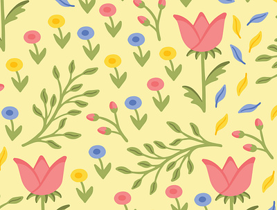 OR Spring flowers floral pattern flowers print design repeating pattern seamless pattern surfacedesign surfacepatterndesign