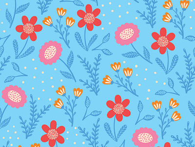 Light blue floral pattern flower design print design repeat pattern seamlesspattern surface design surface pattern design