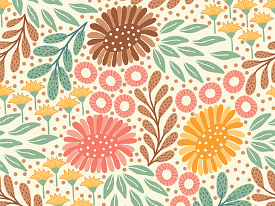 Meadow fabric floral pattern flowers repeating pattern seamless pattern surface pattern design textile textile pattern