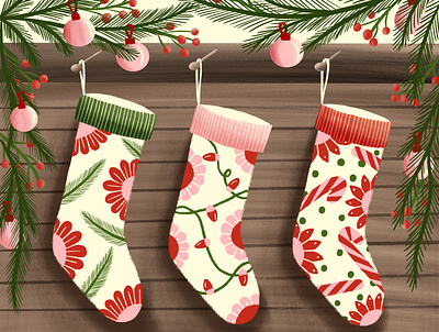 Christmas Socks christmas christmas illustration christmas socks procreate
