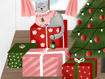 Christmas Gifts christmas christmas gift christmas illustration christmas tree ipad procreate