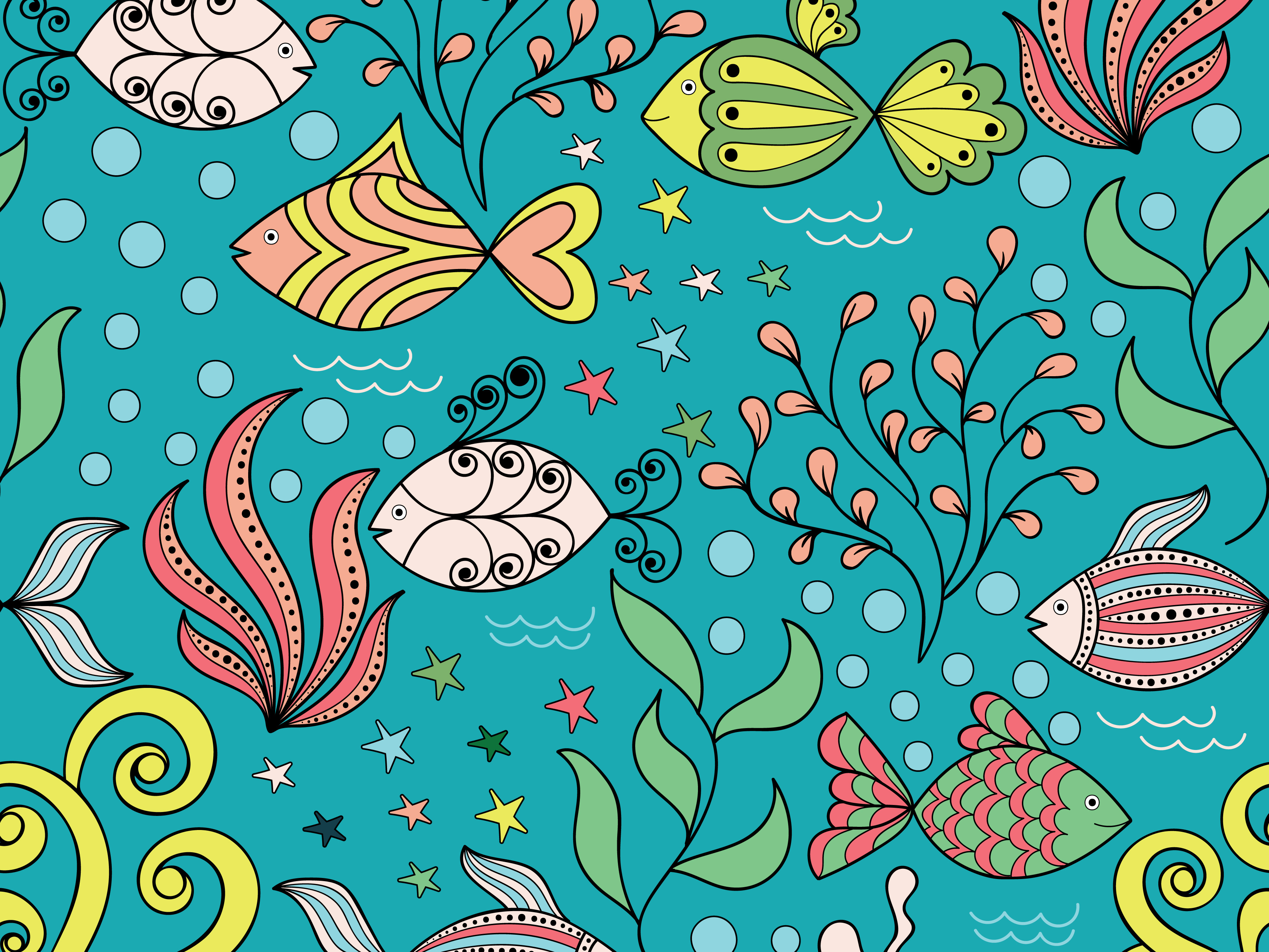 Fishes pattern by Irena Hristova on Dribbble