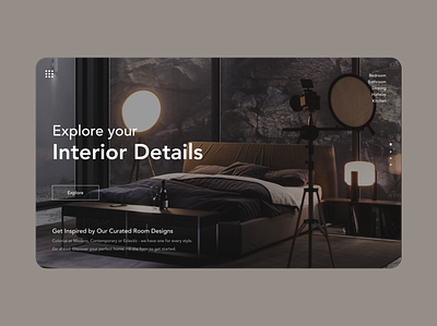 Interior Design Studio Homepage design ui ux web