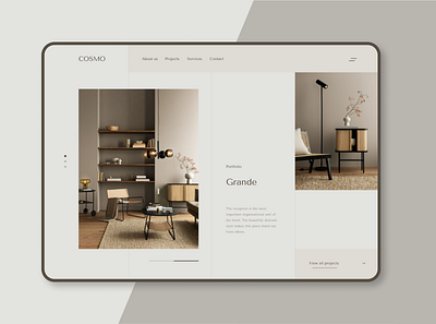 Interior Design Website design minimal ui ux web website
