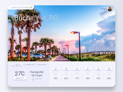 Weather forecast app design figma illustration ui vector