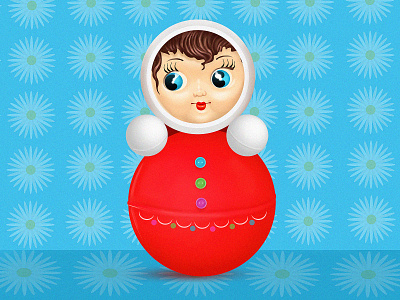 Кукла неваляшка design doll illustration illustrator photoshop toy vector