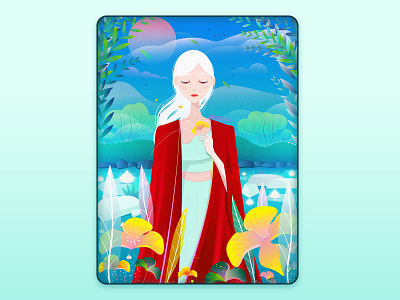 fairy of the lake illustration illustrator vector