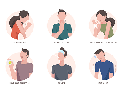 Illustration art - Coronavirus (COVID-19) Symptoms