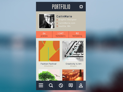 ARTTY app design flat mobile ui ux visual