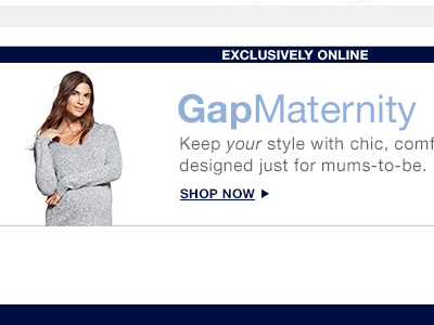 Gap Maternity EU Banner banner design desktop ecommerce europe fashion gap layout mobile web