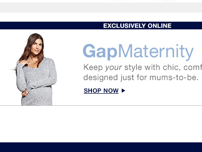 Gap Maternity EU Banner