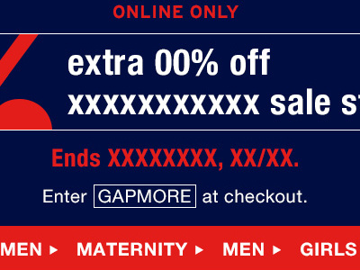 Gap Sale Email