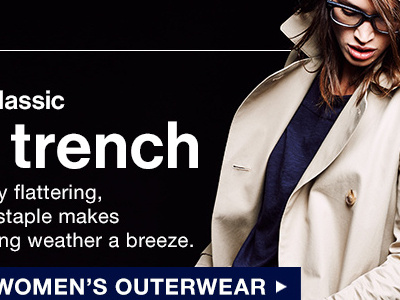 Gap Women Trench Coat Email ecommerce email fashion graphic ui ux visual web