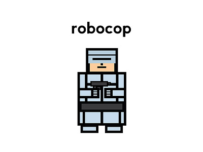 Geometric Robocop adobe emoji flat geometric icon illustration robocop ui