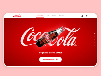 Coco-cola Website Redesign - Figma adobexd app coco cola coco cola design figma illustrator minimal mobile ui pepsi redesign responsive softdrink ui uidesign user inteface ux website redesign