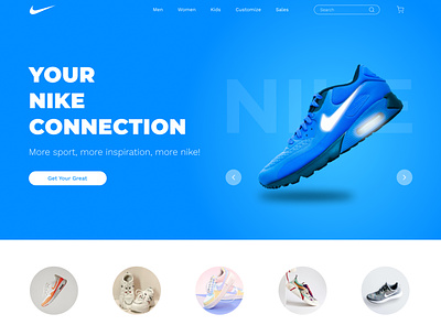 Nike Shoes landing page UI design branding design figma landing page logo minimal nike shoe website ui ux