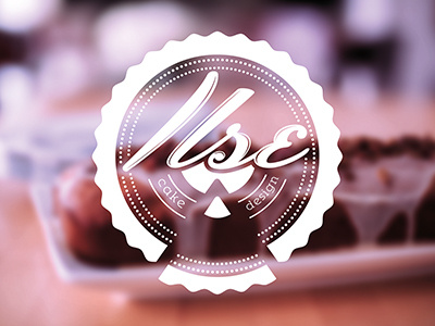 Ilse Cake Design White Logo brand branding design graphic icon illustration logo logotype typography vector
