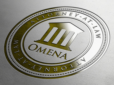 Omena Attorney Logo brand branding design graphic icon illustration logo logotype typography vector