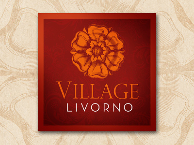 Village Livorno brand branding design flat graphic icon illustration logo logotype typography vector