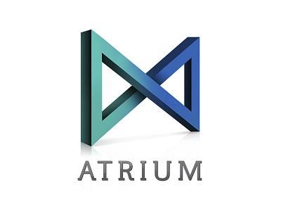 Atrium 3d brand branding colors design icon illustration logo logotype typography vector