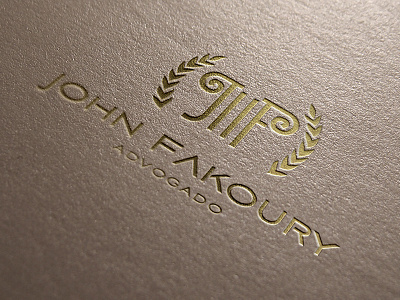 John Fakoury Lawyer brand branding design figure flat icon logo logotype mark texture typeface typography