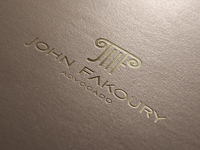 John Fakoury Lawyer brand branding icon law lawyer logo logotype minimal modern