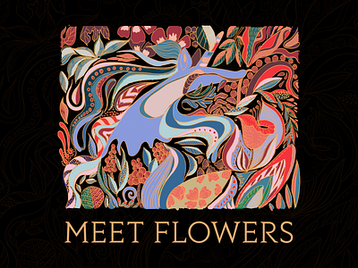 MEET FLOWERS branding illustration