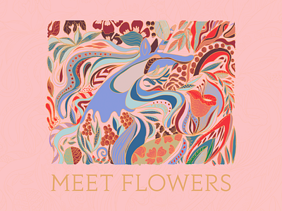 MEET FLOWERS branding design illustration