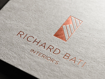 RB interior's design logo mockup