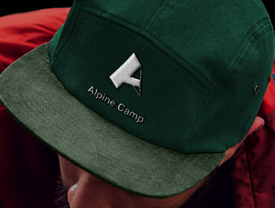 Cap Mockup for alpine camp logo branding camp camping clean design graphic graphic design graphicdesign graphics icon logo minimal