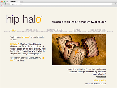 Hip Halo™ css3 graphic design html prayer cards stephanie milanowski web design