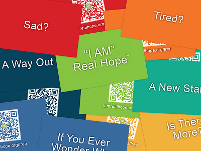 “I AM” Real Hope™ Mission Cards bruce hildenbrand graphic design i am real hope jesus christ missions web printing