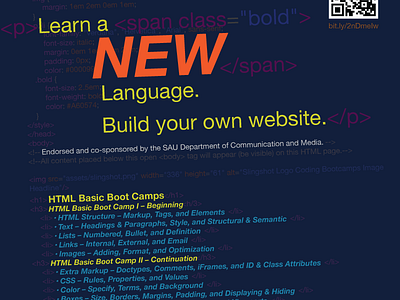 Slingshot Boot Camp Poster back end web design education front end web design seminars user experience web