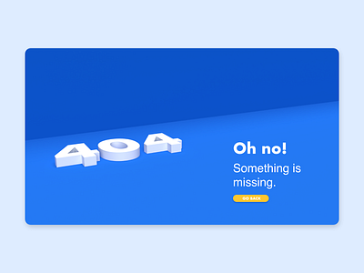 Daily UI | 404 Error page