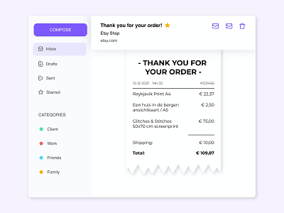 Daily UI | E-mail receipt