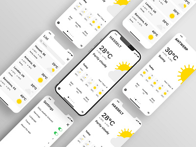 Daily UI | Weather app, light mode