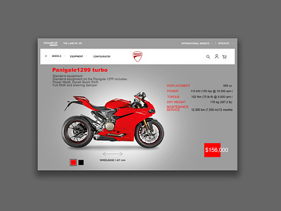 Ducati Web adobephotoshop behance desing ilustration inviture like like button likeforlike likeness likes sketch ui ux uxui web website