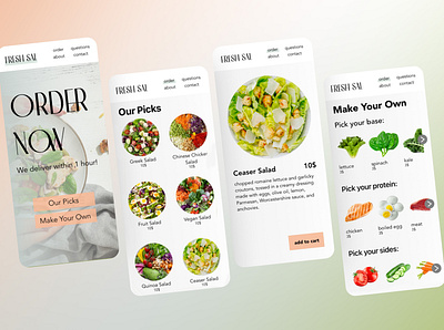 FRESH SAL app design ui