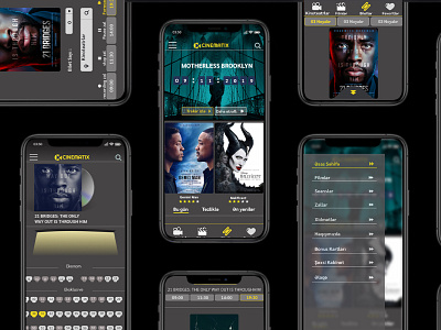 cinematix behance cinema dribble mobileapp ui uidesign ux