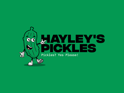 Hayley's Pickles Logo brandidentity branding concept design food illustration logo pickle vector