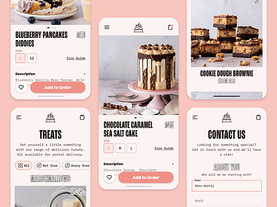 Website Product Page Concepts • Ellesbelles Bakehouse app application bakehouse bakery branding cake concept contact cupcake design form graphic design logo pwa state traybake ui ux