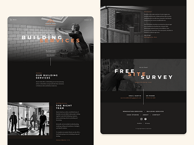 Building Contractor Website • Martin Todd Building Services adobe browser builder building concept construction design desktop industrial prototype ui ux web website xd