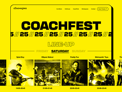 Music Festival Website Concept artists bands concept design festival graphic design music ui ux web webdesign website
